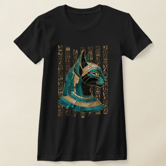 Ägyptische Katze Goddess Bastet - Mosaikkunst T-Shirt (Ablage )