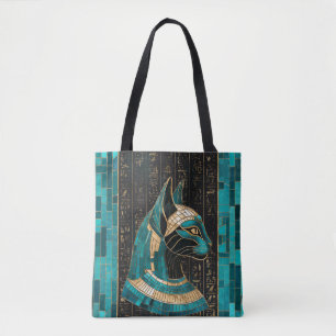Ägyptische Katze Goddess Bastet - Mosaikkunst Tasche