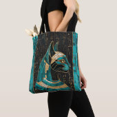 Ägyptische Katze Goddess Bastet - Mosaikkunst Tasche (Von Nahem)