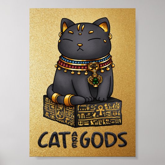 Ägyptische Katze Gott Bastet Katze sind Götter Poster (Vorne)