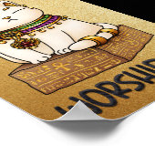 Ägyptische Katze Gott Bastet verehren mich Poster (Ecke)