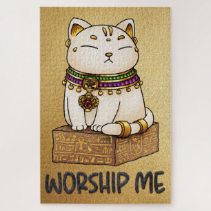 Ägyptische Katze Gott Bastet verehren mich Puzzle