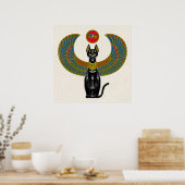 Ägyptische Katze-Göttin Poster (Küche)