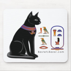 Ägyptische Katze hieroglyphisches Mousepad
