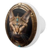 Ägyptische Katze, Keramikknauf (Rechts)