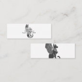 Ägyptische Katze mit Flügeln - Rückenfarbe Mini Visitenkarte (Vorne/Hinten)