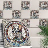 Ägyptische Katze - Mosaikkunst Fliese