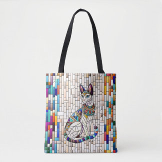 Ägyptische Katze - Mosaikkunst Tasche