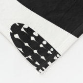 Ägyptische Katze - Schwarzweiß-Muster Fleecedecke (Ecke)