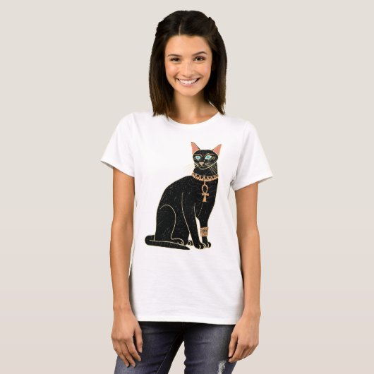 Ägyptische Katze T-Shirt (Vorne ganz)