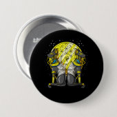 Ägyptische Katzen-Göttin Bastet Ankh heilige Button (Vorne & Hinten)