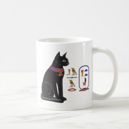 Ägyptische Katzen-Göttin Bastet Kaffeetasse (Rechts)