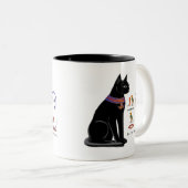Ägyptische Katzen-hieroglyphische Tasse (VorderseiteRechts)