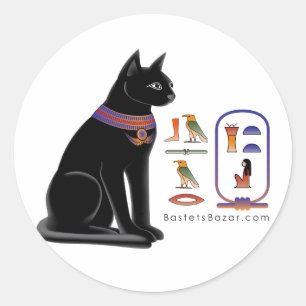 Ägyptische Katzen-hieroglyphischer Aufkleber