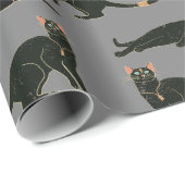 Ägyptische Katzen-Muster Geschenkpapier (Rolleneckpunkt)