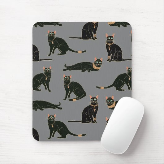 Ägyptische Katzen-Muster Mousepad (Mit Mouse)