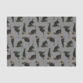 Ägyptische Katzen-Muster Seidenpapier (Vorderseite)