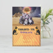 Ägyptische Katzen-Party Einladung (Stehend Vorderseite)
