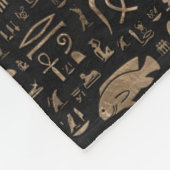 Ägyptische Katzen und Auge des Horus Fleecedecke (Ecke)