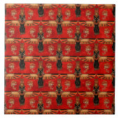 Ägyptische Katzen und Auge des Horus Fliese (Vorderseite)