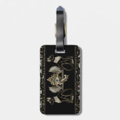 Ägyptische Katzen und Auge des Horus Gepäckanhänger (Rückseite vertikal)