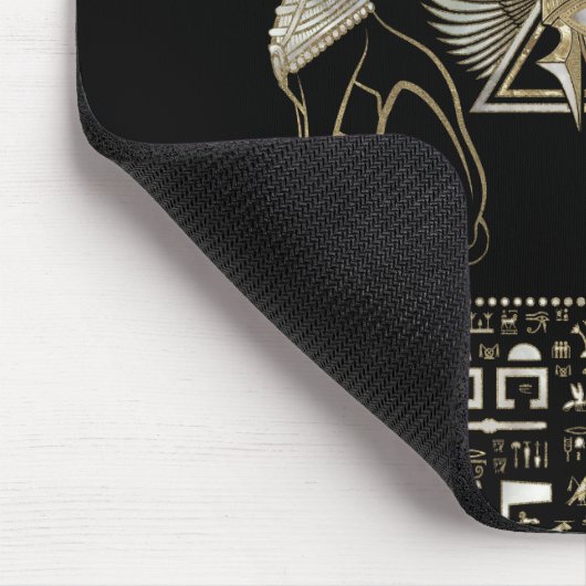 Ägyptische Katzen und Auge des Horus Mousepad (Ecke)