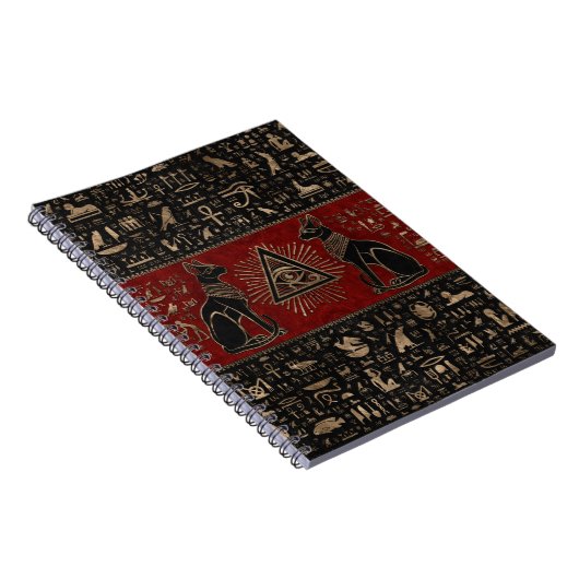 Ägyptische Katzen und Auge des Horus Notizblock (Rechte Seite)