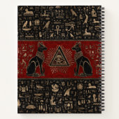 Ägyptische Katzen und Auge des Horus Notizblock (Rückseite)