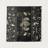 Ägyptische Katzen und Auge des Horus Wandteppich (Vorderseite (Horizontal))