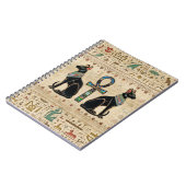 Ägyptische Katzen und Knöchelkreuz Notizblock (Linke Seite)