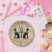 Ägyptische Katzen und Knöchelkreuz Pappteller (Party)