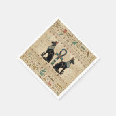 Ägyptische Katzen und Knöchelkreuz Serviette (Ecke)
