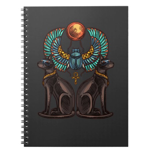 Ägyptische Katzengestaltung Antike Geschichte Notizblock (Vorderseite)