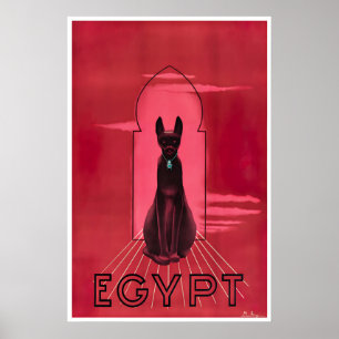 Ägyptische Katzenkunst Ägypten Reiseplakat Druck Poster