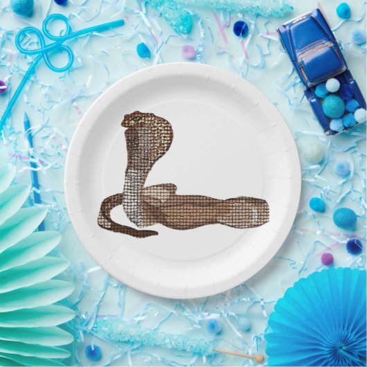 Ägyptische Kobra (Naja haje) Pappteller (Party)