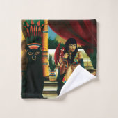 Ägyptische Königin Cat Dragon Badhandtuch Set (Waschlappen)