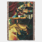 Ägyptische Königin Cat Dragon Decke (Vorderseite Vertikal)