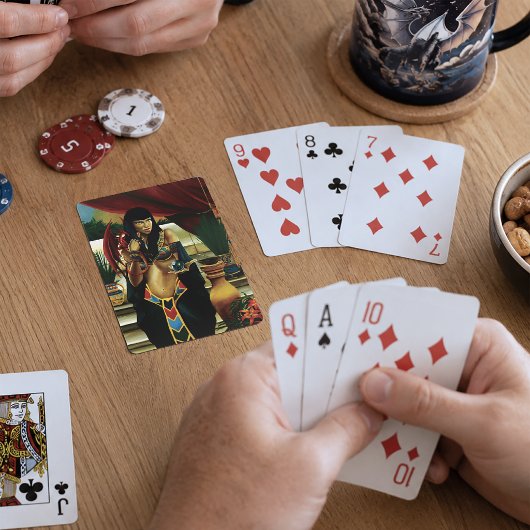 Ägyptische Königin Cat Dragon Spielkarten