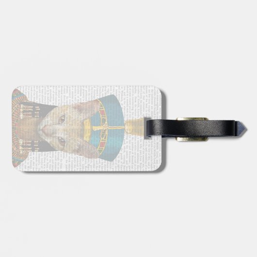 Ägyptische Königin Cat Gepäckanhänger (Rückseite horizontal)