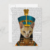 Ägyptische Königin Cat Postkarte (Vorne/Hinten)