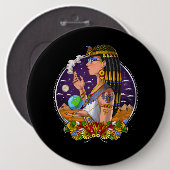 Ägyptische Königin Kleopatra Button (Vorne & Hinten)