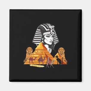 Ägyptische Königin Kleopatra Kopf Pyramid Ancient  Magnet