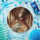 Ägyptische Königin Majestic Art: Altes Königtum Go Pappteller (Party)