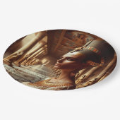 Ägyptische Königin Majestic Art: Altes Königtum Go Pappteller (Schrägansicht)