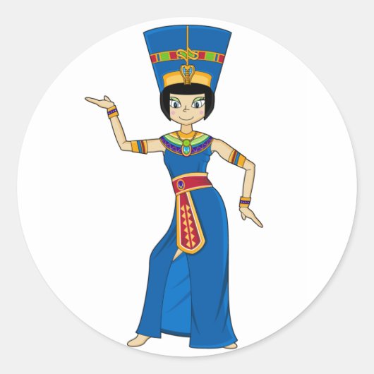 Ägyptische Königin Nefertiti Sticker (Vorderseite)