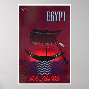 Ägyptische Kunst Ägypten Reiseplakat Der Nil Poster