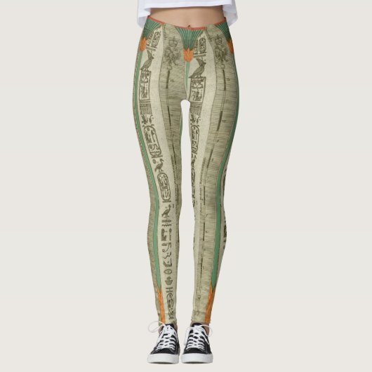 Ägyptische Kunst-Druck-Leggings Leggings (Vorderseite)