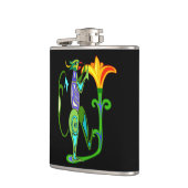 Ägyptische Kunst mit Lotus-Blume Flachmann (Links)