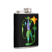 Ägyptische Kunst mit Lotus-Blume Flachmann (Rechts)