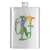 Ägyptische Kunst mit Lotus-Blume Flachmann (Vorderseite)